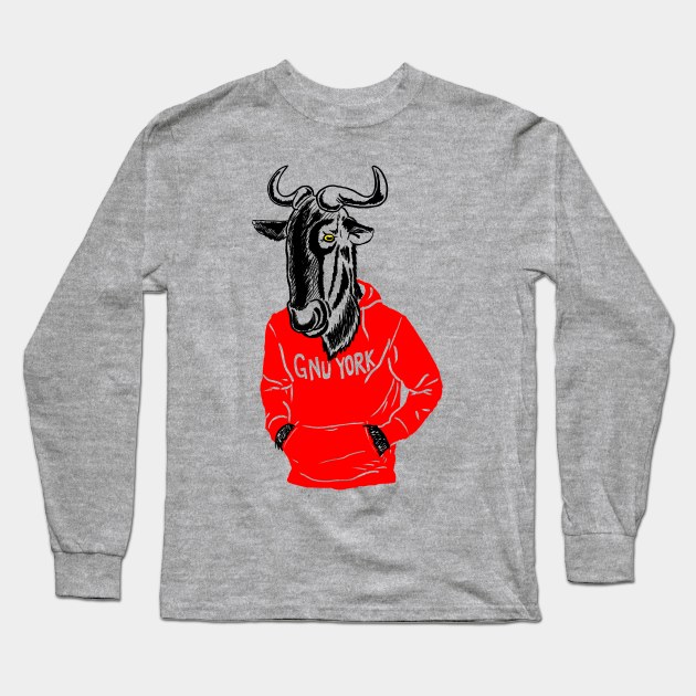 Gnu York Long Sleeve T-Shirt by UselessRob